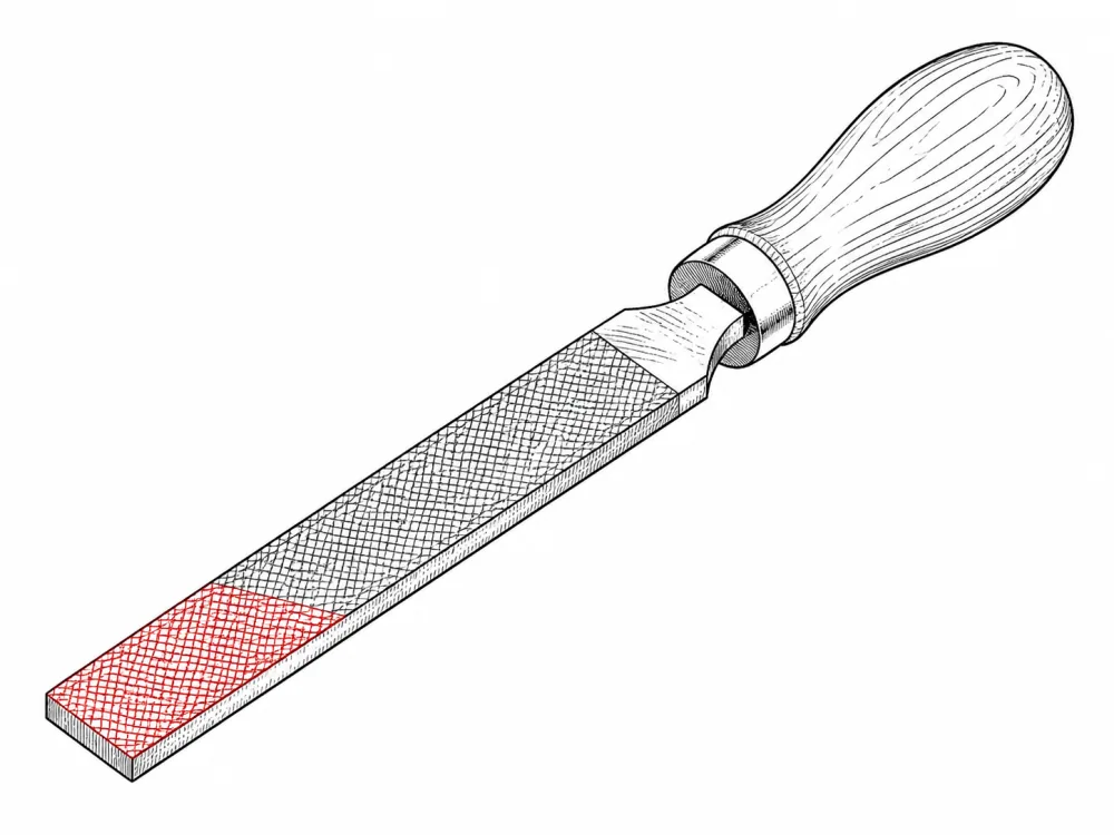 Metal file (deburr cut ends)